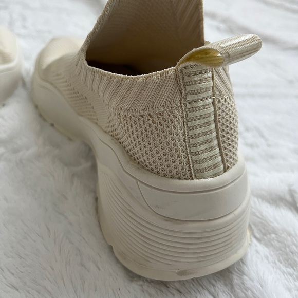 H&M Cream/Beige Sock Slip-On Women's Sneakers - Picture 9 of 15